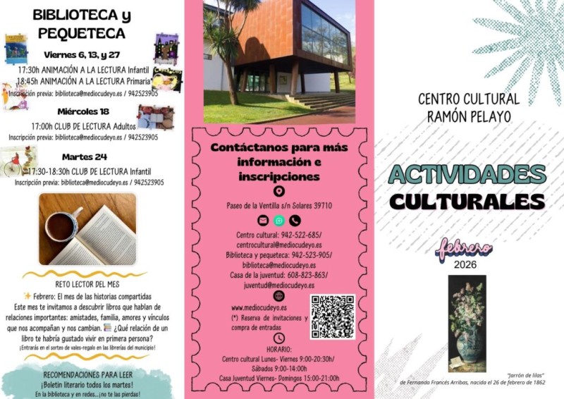 cartel de actividades culturales febrero