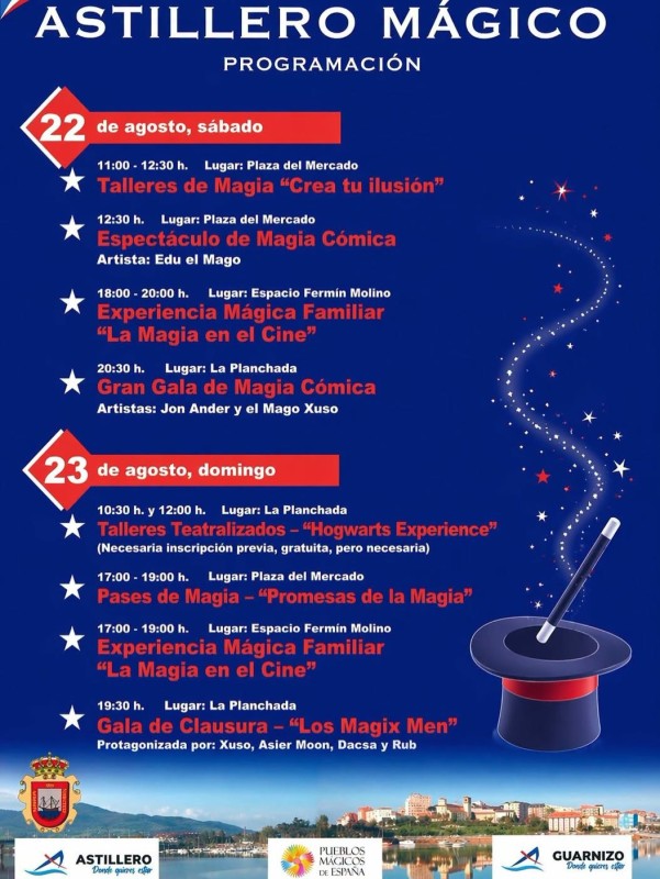cartel con la programación del evento completa