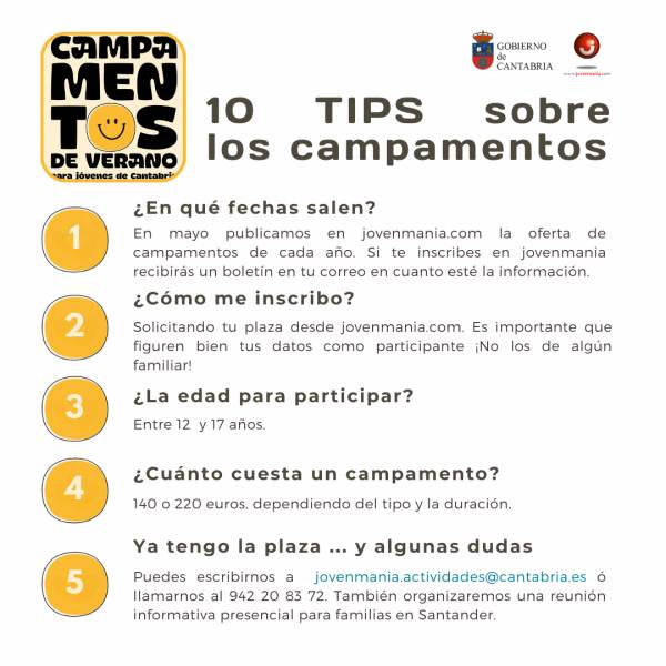 Campamentos de Verano 2024 Tips 1