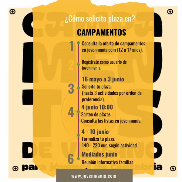 Campamentos de Verano 2024 como inscribirse