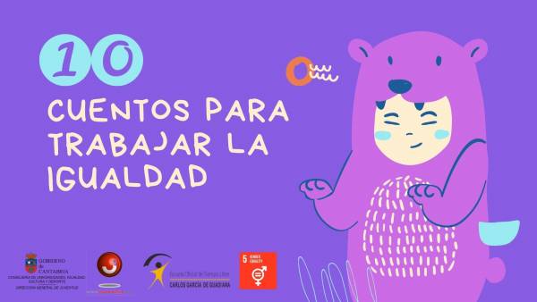 portada 10 cuentos para educar en igualdad dibujo de un oso