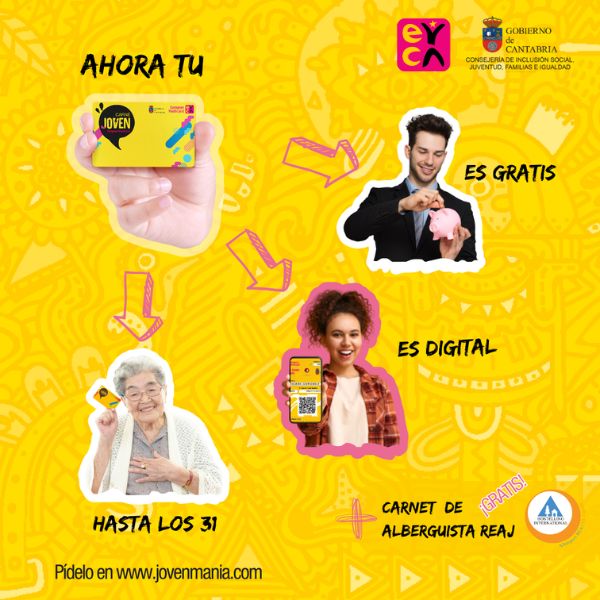 carnet joven gratis, digital y hasta los 31